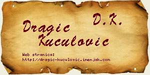 Dragić Kuculović vizit kartica